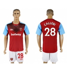 West Ham United #28 Calleri Home Soccer Club Jersey