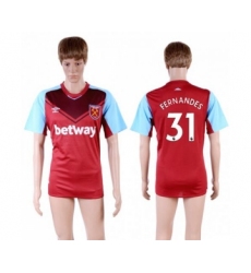 West Ham United #31 Fernandes Home Soccer Club Jersey