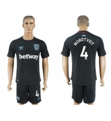 West Ham United #4 Nordtveit Away Soccer Club Jersey