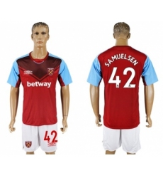West Ham United #42 Samuelsen Home Soccer Club Jersey