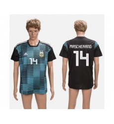 Argentina #14 Mascherano Black Training Soccer Country Jersey