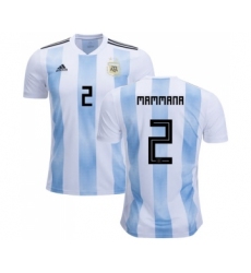 Argentina #2 Mammana Home Soccer Country Jersey