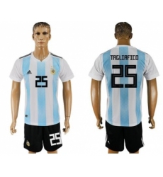 Argentina #25 Tagliafico Home Soccer Country Jersey