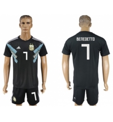 Argentina #7 Benedetto Away Soccer Country Jersey
