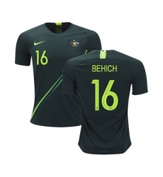 Australia #16 Behich Away Soccer Country Jersey