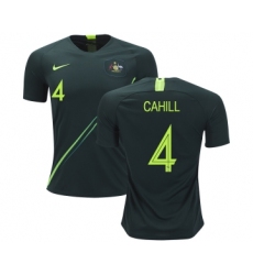 Australia #4 Cahill Away Soccer Country Jersey