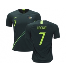 Australia #7 Leckie Away Soccer Country Jersey