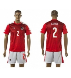 Austria #2 Garics Red Home Soccer Country Jersey