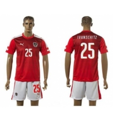 Austria #25 Ivanschitz Red Home Soccer Country Jersey