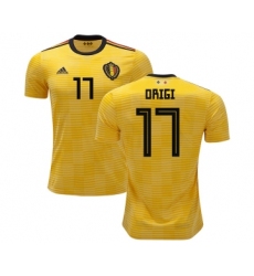 Belgium #17 Origi Away Soccer Country Jersey