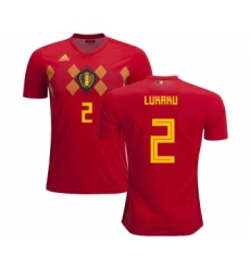 Belgium #2 Lukaku Red Soccer Country Jersey