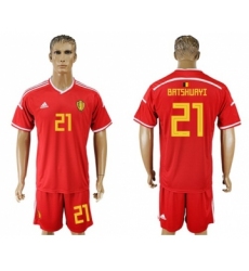 Belgium #21 Batshuayi Red Home Soccer Country Jersey