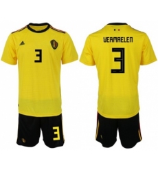 Belgium #3 Vermaelen Away Soccer Country Jersey