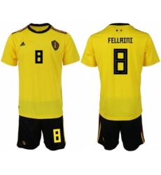 Belgium #8 Fellaini Away Soccer Country Jersey