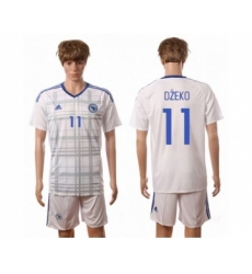 Bosnia Herzegovina #11 Dzeko Away Soccer Country Jersey