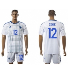 Bosnia Herzegovina #12 Sehic Away Soccer Country Jersey