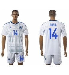 Bosnia Herzegovina #14 Susic Away Soccer Country Jersey