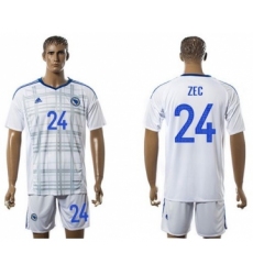 Bosnia Herzegovina #24 Zec Away Soccer Country Jersey