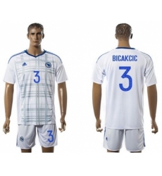Bosnia Herzegovina #3 Bicakcic Away Soccer Country Jersey