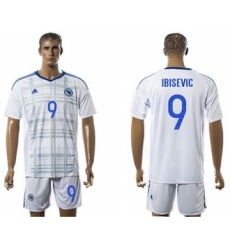 Bosnia Herzegovina #9 Ibisevic Away Soccer Country Jersey