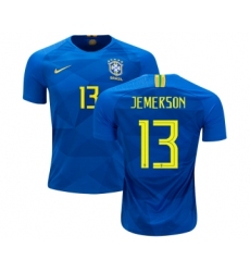 Brazil #13 Jemerson Away Soccer Country Jersey