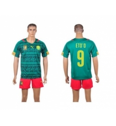 Cameroon #9 ETO'O Home World Cup Soccer Country Jersey