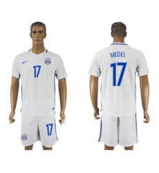 Chile #17 Medel Away Soccer Country Jersey