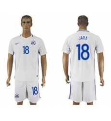 Chile #18 Jara Away Soccer Country Jersey