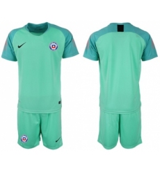 Chile Blank Green Goalkeeper Soccer Country Jersey