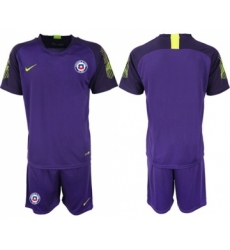 Chile Blank Purple Goalkeeper Soccer Country Jersey