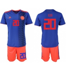 Colombia #20 Gio Away Soccer Country Jersey