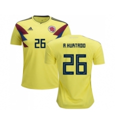 Colombia #26 A.Hurtado Home Soccer Country Jersey