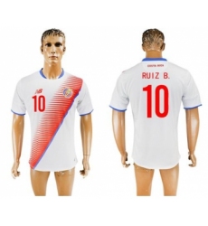 Costa Rica #10 Ruiz B. Away Soccer Country Jersey
