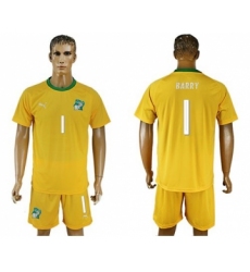 Cote d'lvoire #1 Barry Home Soccer Country Jersey