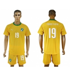 Cote d'lvoire #19 Toure Yaya Home Soccer Country Jersey