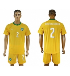 Cote d'lvoire #2 Diarrassouba Home Soccer Country Jersey
