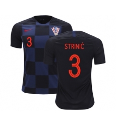 Croatia #3 Strinic Away Soccer Country Jersey