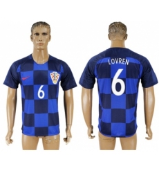 Croatia #6 Lovren Home Soccer Country Jersey
