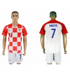Croatia #7 Rakitic Home Soccer Country Jersey
