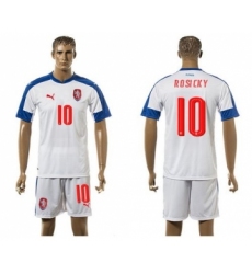 Czech #10 Rosicky Away Soccer Country Jersey