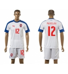 Czech #12 Pavelka Away Soccer Country Jersey