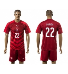 Czech #22 Darida Red Home Soccer Country Jersey