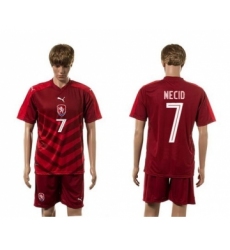 Czech #7 Necid Red Home Soccer Country Jersey