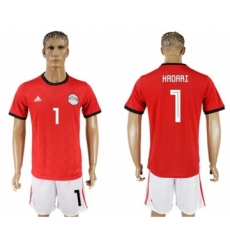 Egypt #1 Hadari Red Home Soccer Country Jersey