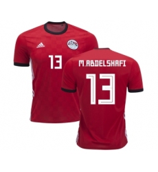 Egypt #13 M.Abdelshafi Red Home Soccer Country Jersey