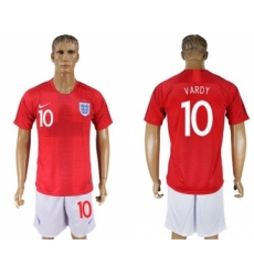 England #10 Vardy Away Soccer Country Jersey