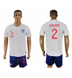 England #2 Walker Home Soccer Country Jersey