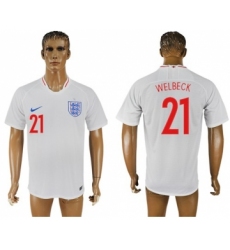 England #21 Welbeck Home Thai Version Soccer Country Jersey