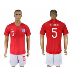 England #5 Stones Away Soccer Country Jersey
