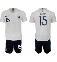 France #15 Rabiot Away Soccer Country Jersey